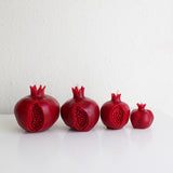 Intricate Crimson Pomegranate Candle
