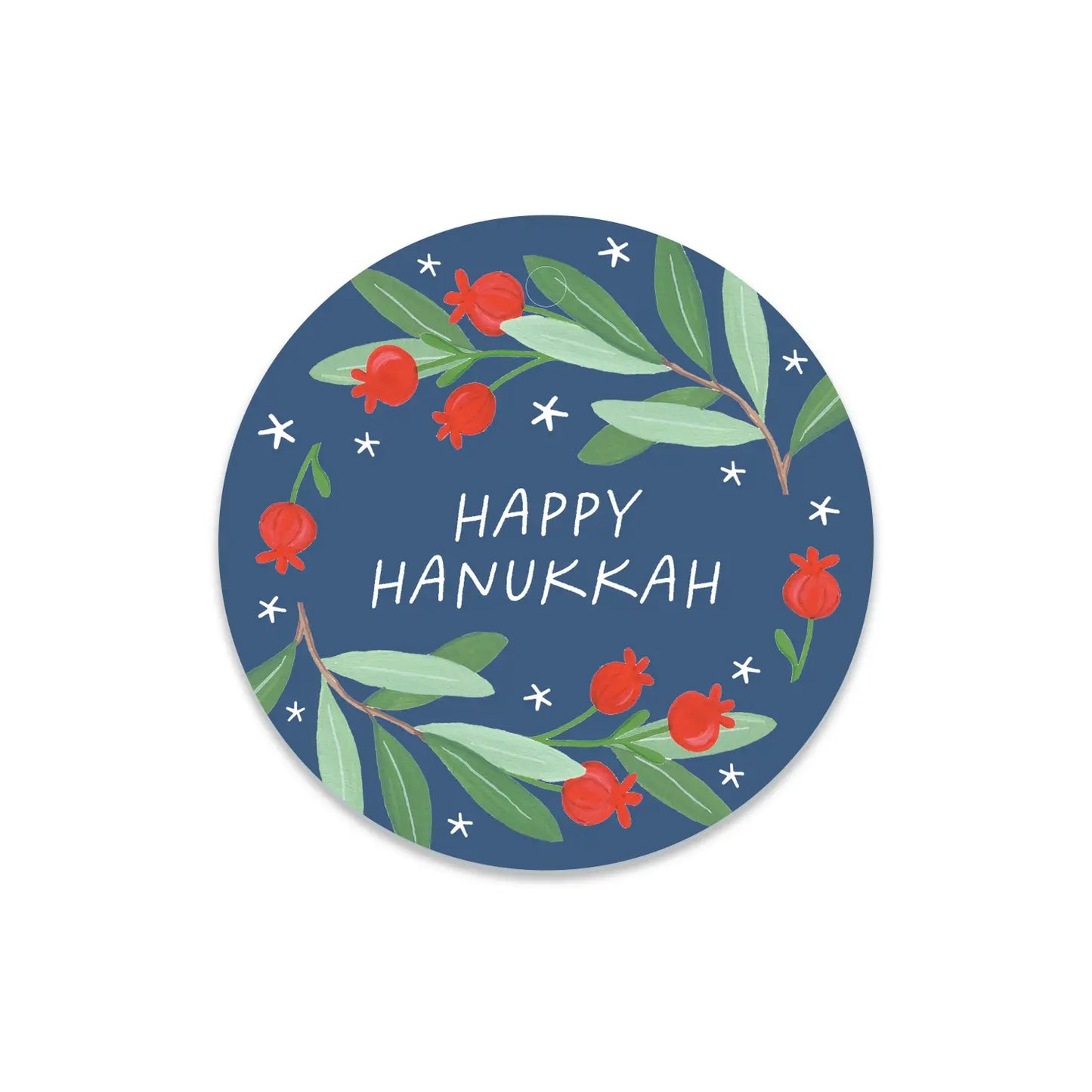 Channukah Pomegranate Gift Tag