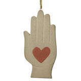 Hand Heart Ceramic Hanging