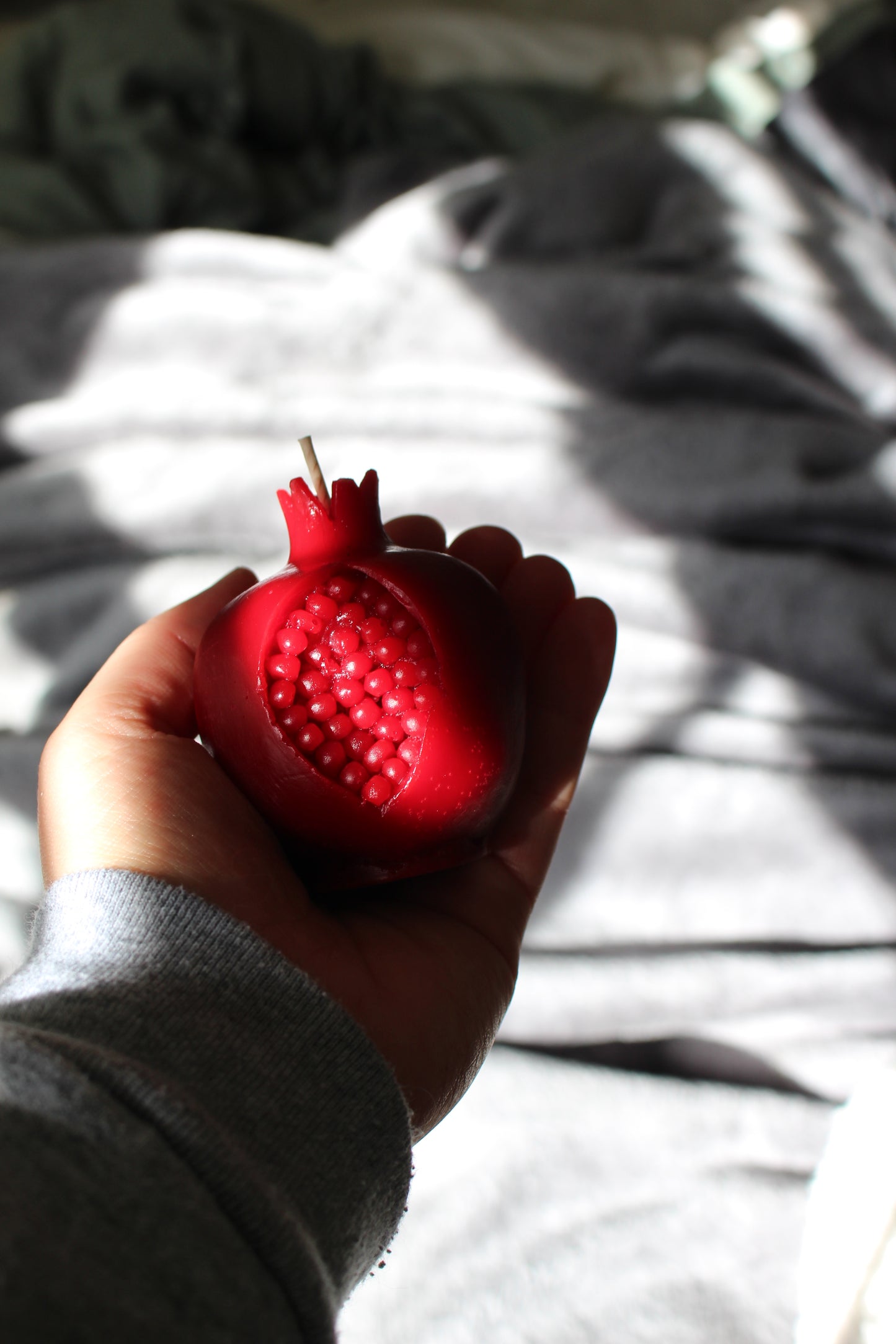 Cracked Crimson Pomegranate Candle