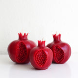 Intricate Crimson Pomegranate Candle