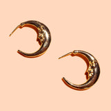 Moonstruck Hoops - 18k Gold Plated