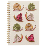 Gardenland Snail Embroidered Notebook