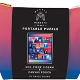 Mystic Mondays Tarot Portable 500-Piece Jigsaw Puzzle and Canvas Pouch