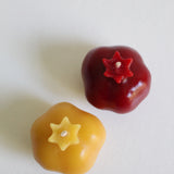 Miniature Pomegranate Beeswax Candle