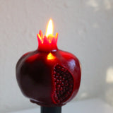 Intricate Crimson Pomegranate Candle
