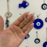 Silver Chai Hamsa