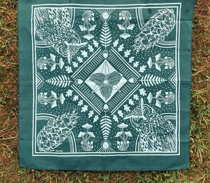 Green Woodland Bandana