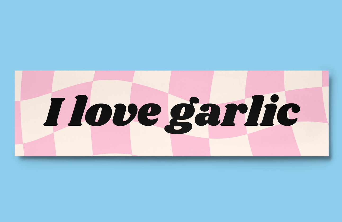 I Love Garlic Bumper Sticker