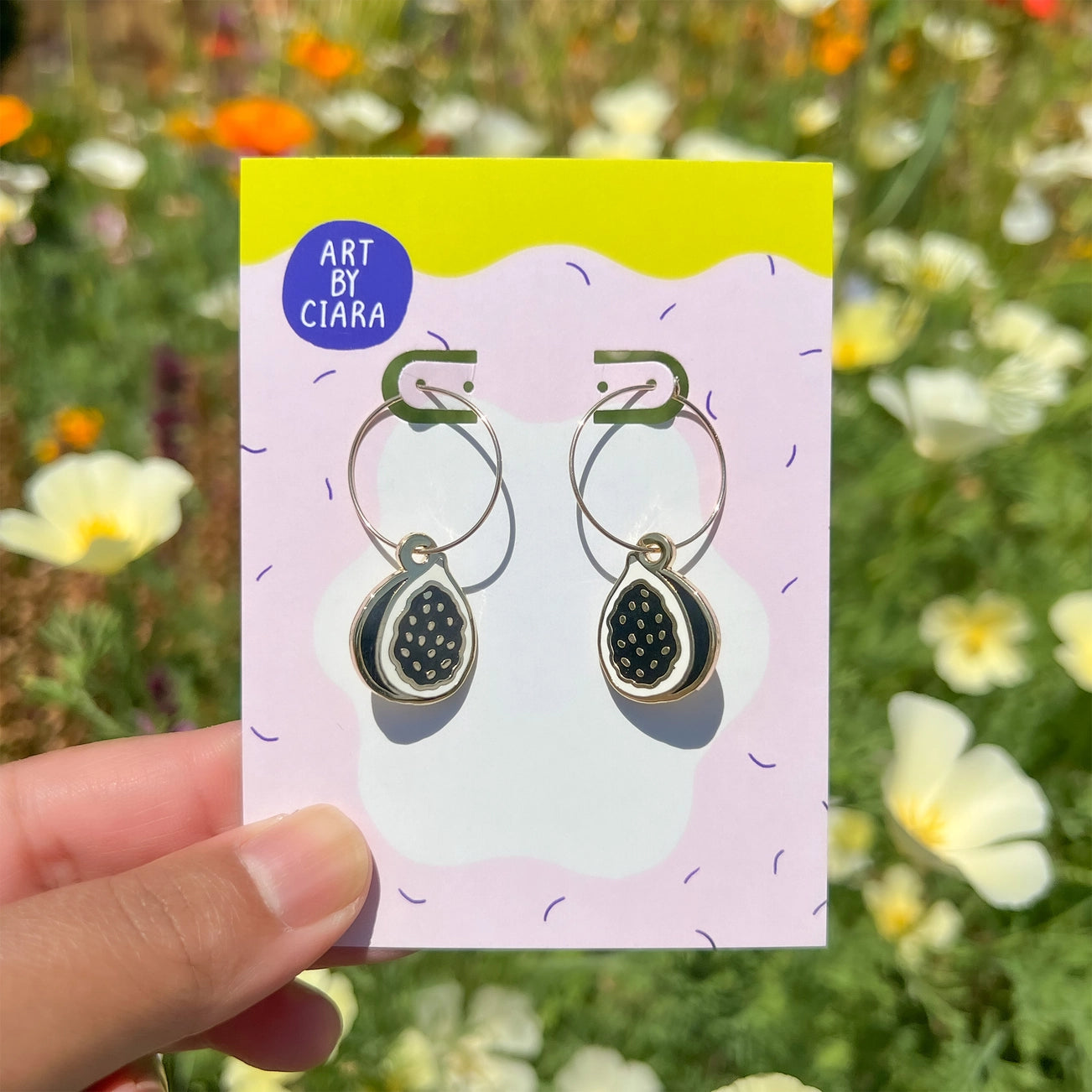 Gold Filled Fig Earrings
