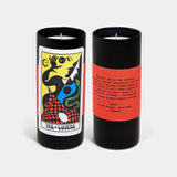 Tarot Lovers Candle - 6" Tall & 60 Hr Burn, Orange & Moss