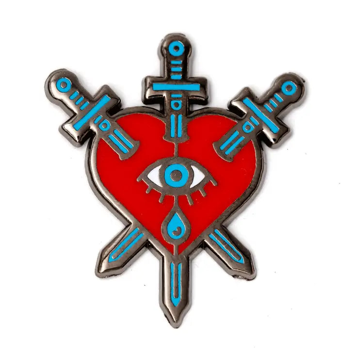 Three of Swords Enamel Pin