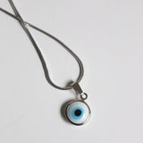 Silver Plated Light Evil Eye Necklace