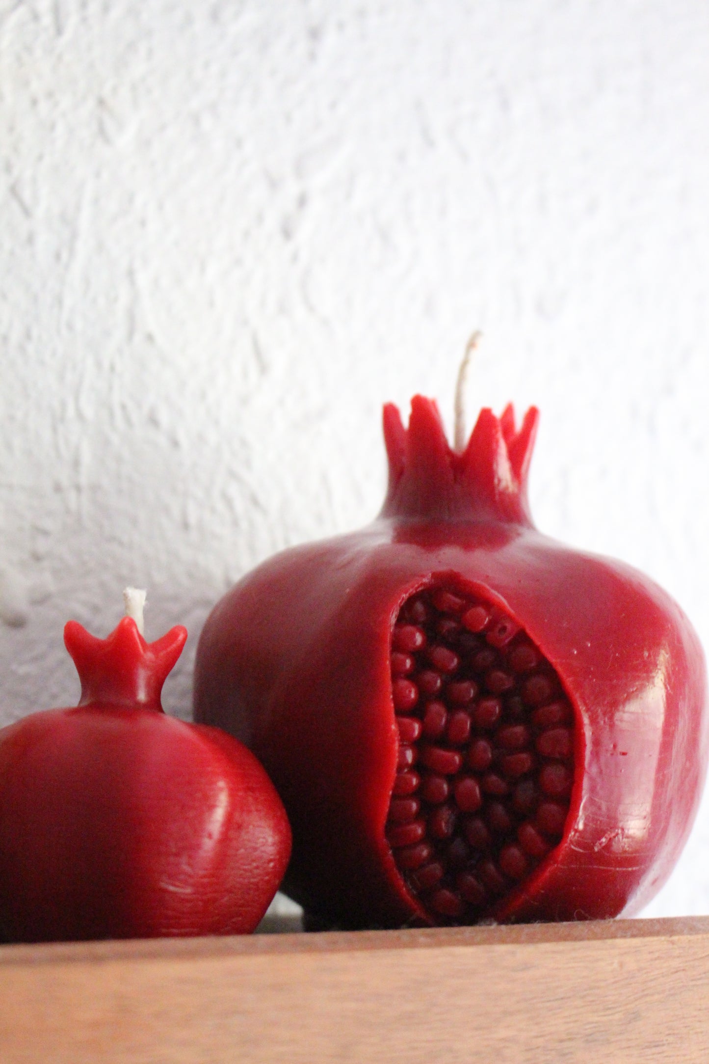 Intricate Crimson Pomegranate Candle