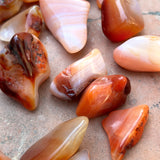 Mystery Carnelian Agate Tumbled Stones