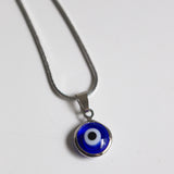 Silver Plated Light Evil Eye Necklace