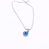 Silver Plated Light Evil Eye Necklace