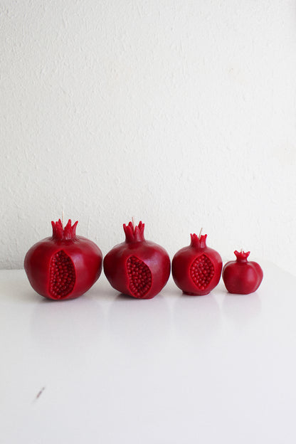 Intricate Crimson Pomegranate Candle