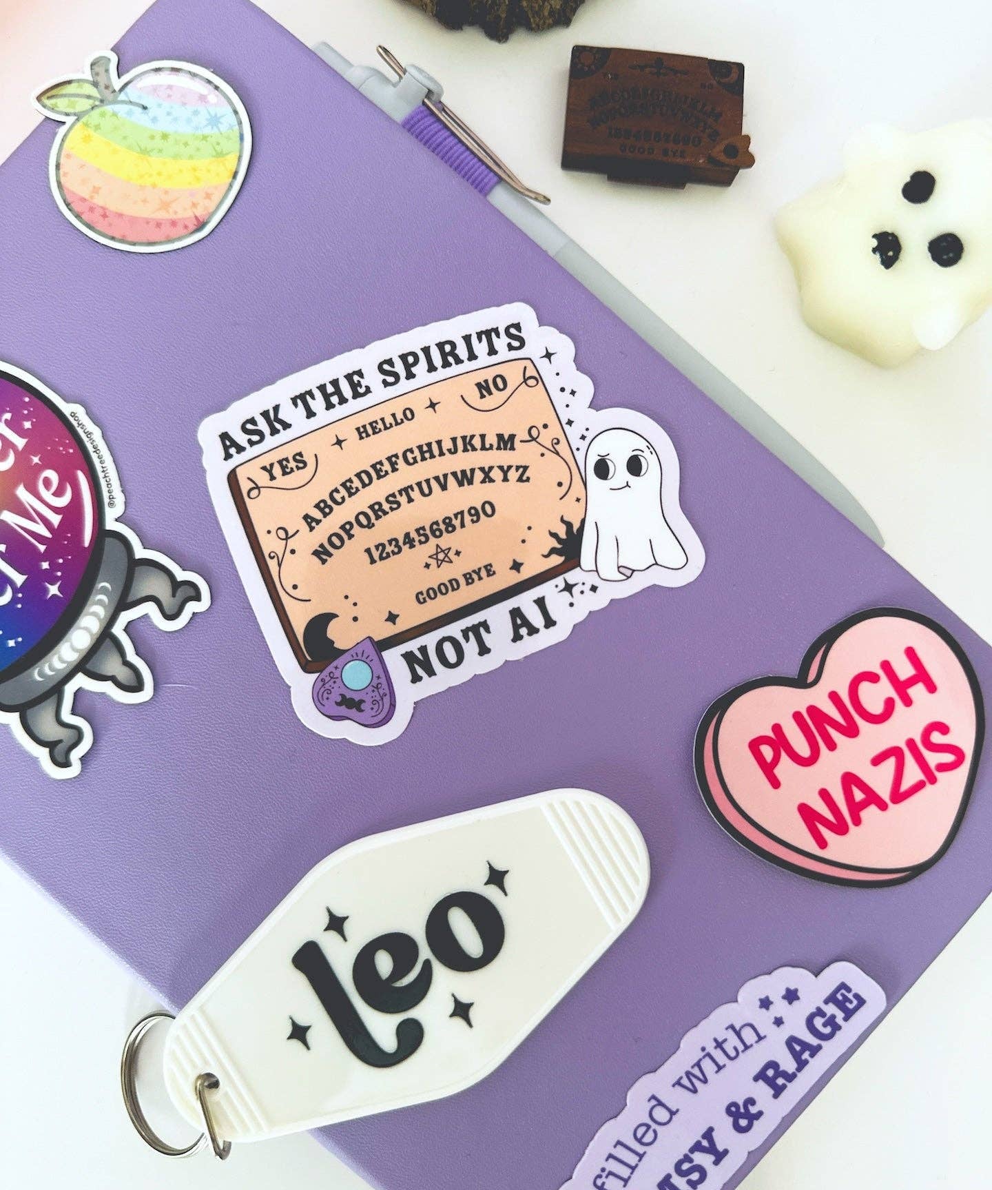 Ask the Spirits Not AI Spooky Sticker