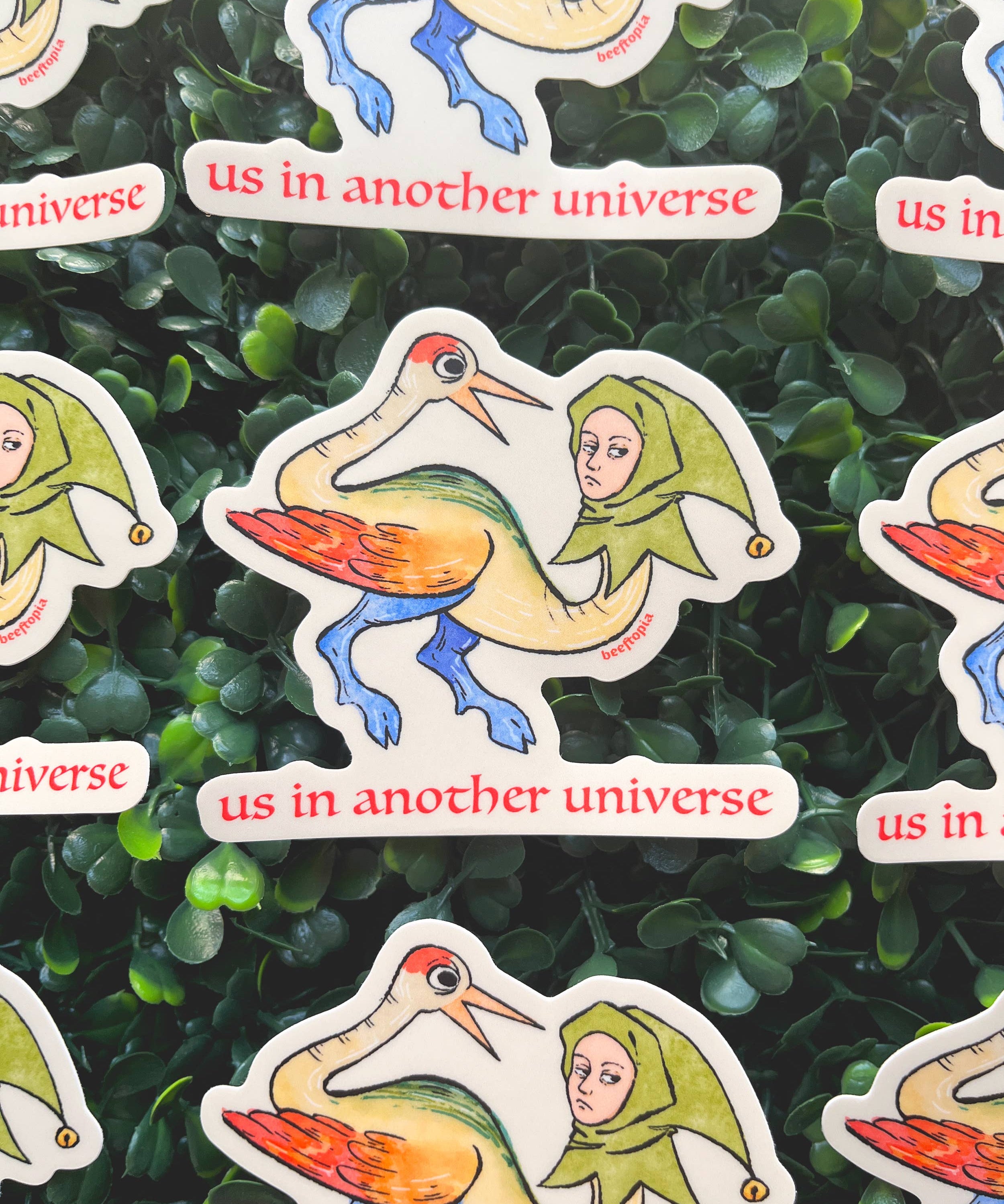 Us in Another Universe Medieval Vinyl Sticker
