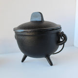Lidded Cast Iron Cauldron