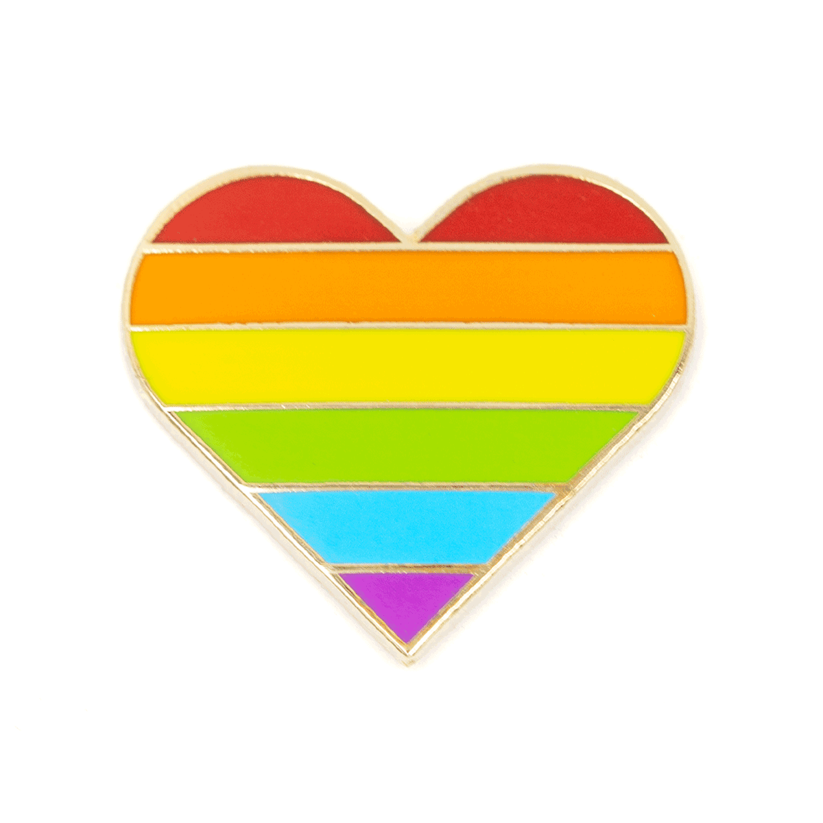 Rainbow Heart Pride Enamel Pin