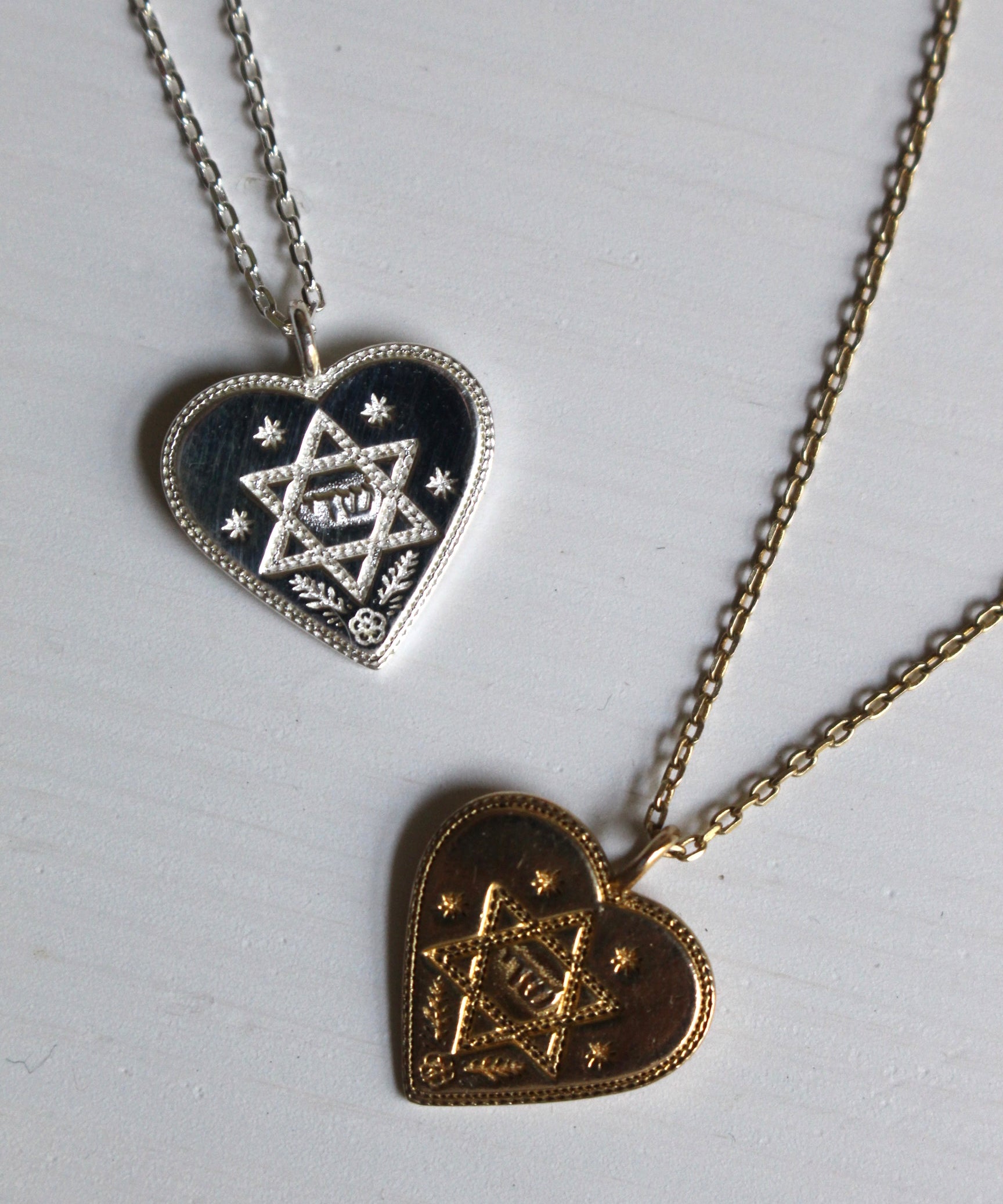 Magen David Amulet Heart Necklace by Jewitches - LIMITED PRE-ORDER