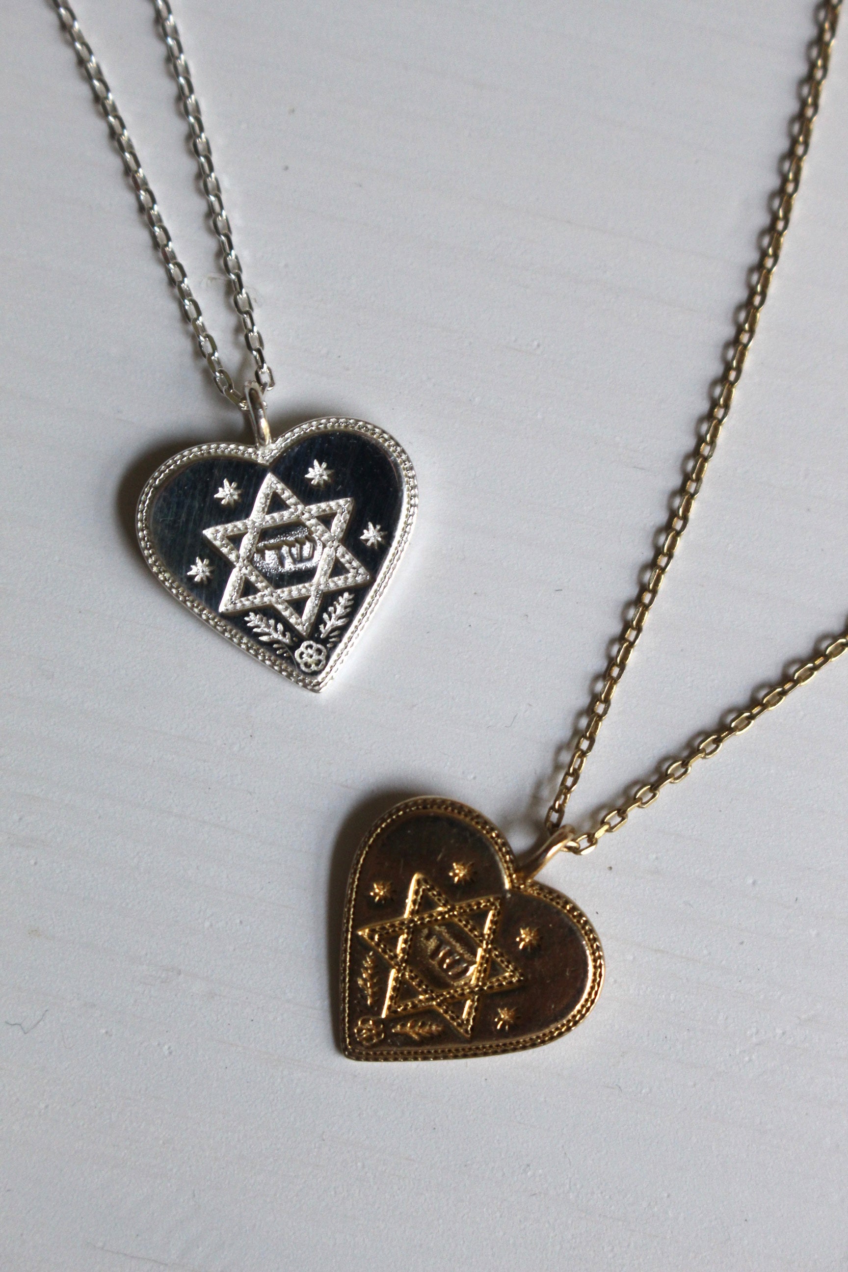 Magen David Amulet Heart Necklace by Jewitches - LIMITED PRE-ORDER