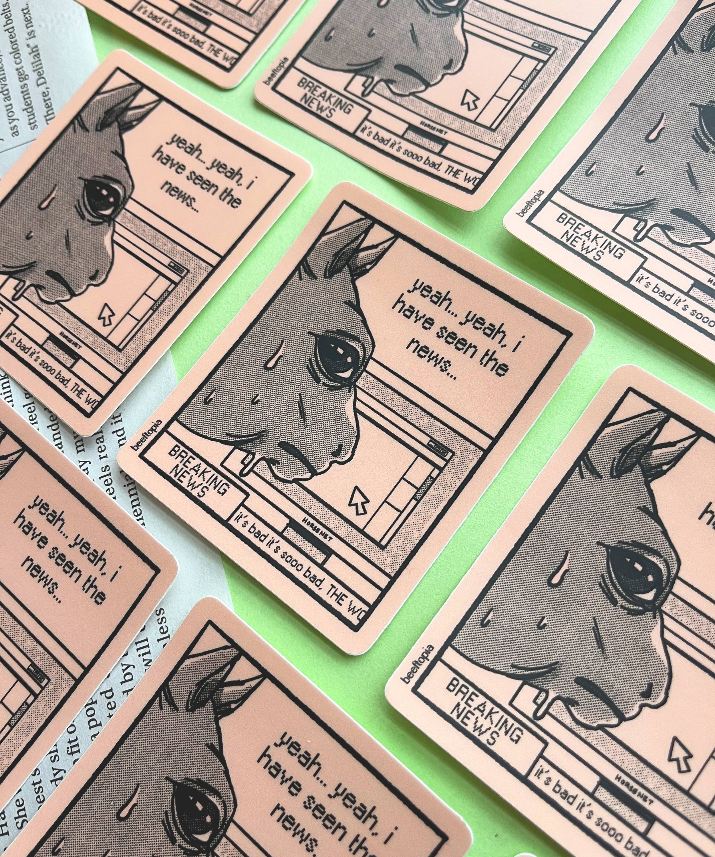 Bad News Horse Waterproof Vinyl Sticker