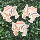 Huzzah! Violence! Medieval Rabbits Vinyl Sticker
