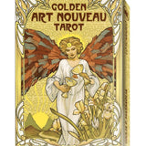 Golden Art Nouveau Tarot – Deck, Grand Trumps & Mini | Gold Foil Art Nouveau Tarot | Lo Scarabeo