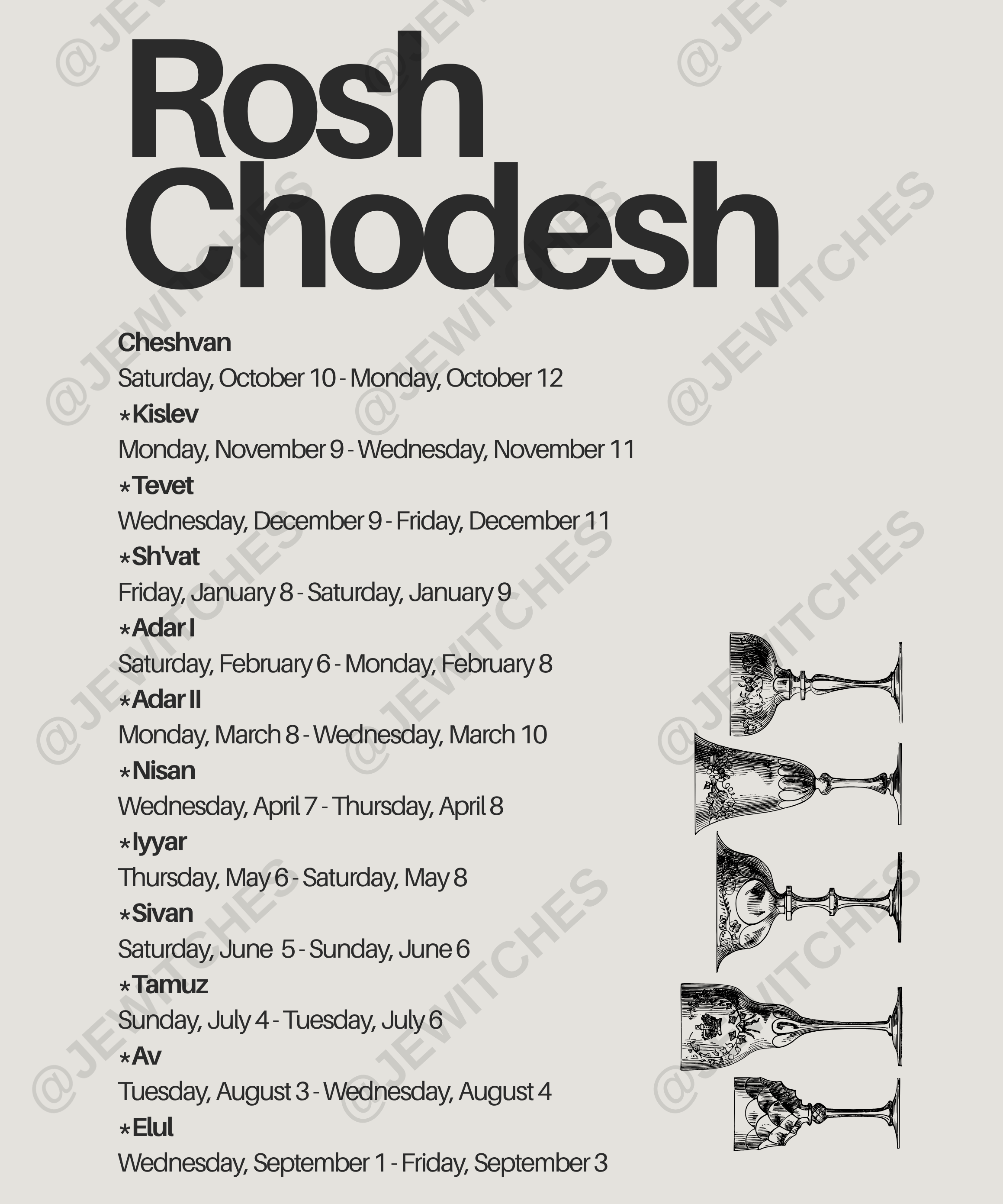 2026-2027 Jewish Holiday Calendar