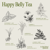 Happy Belly Herbal Organic Loose Leaf Herbal Tea | Glass Jar