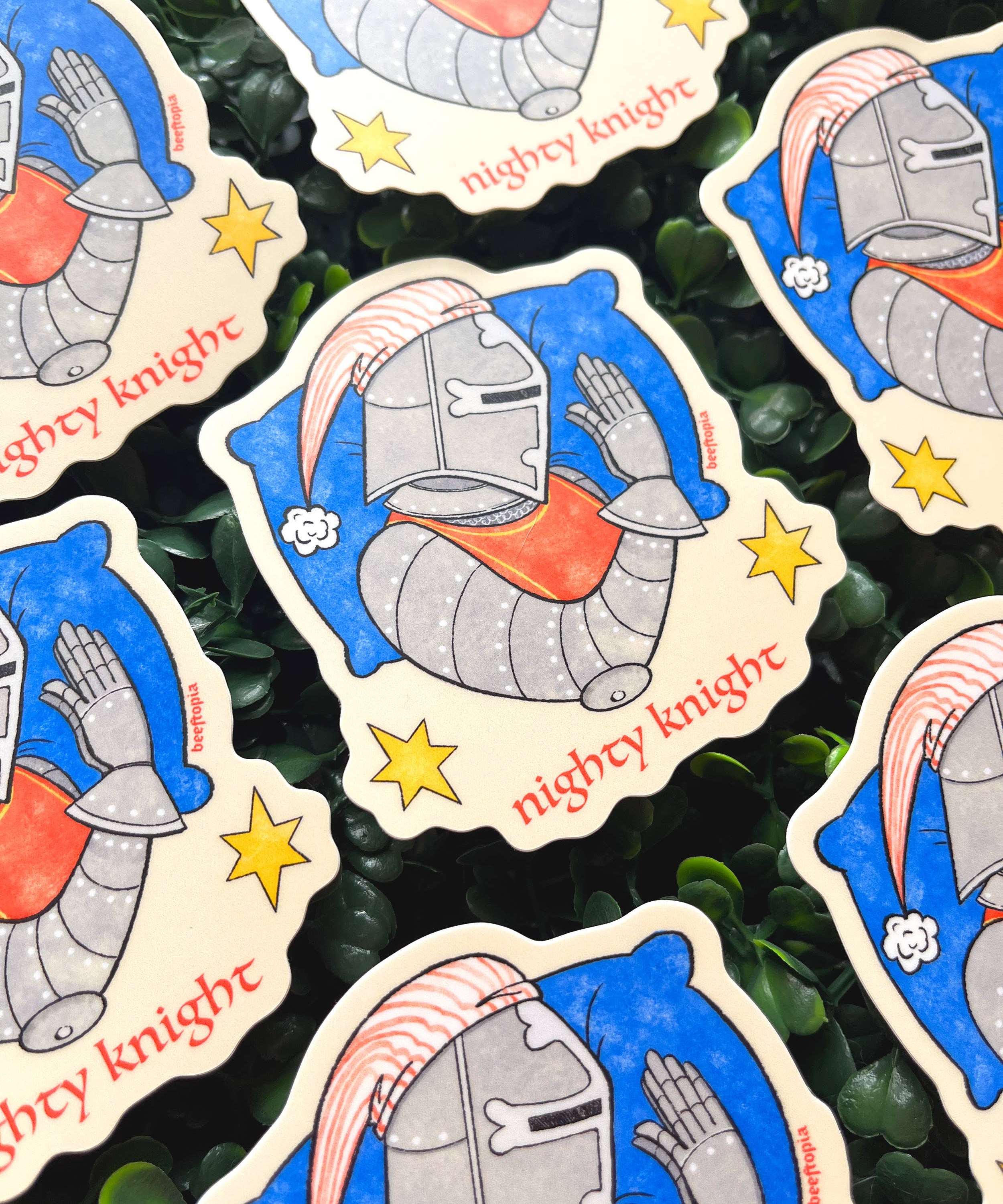 Nighty Knight Medieval Waterproof Vinyl Sticker