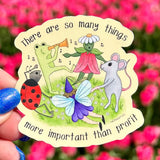 More Important Than Profits Sticker