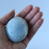 Blue Calcite Palm Stone