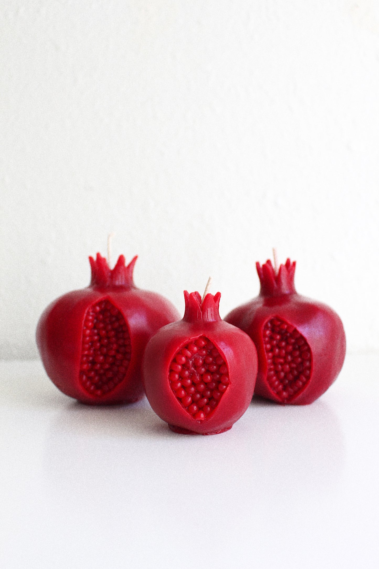 Intricate Crimson Pomegranate Candle