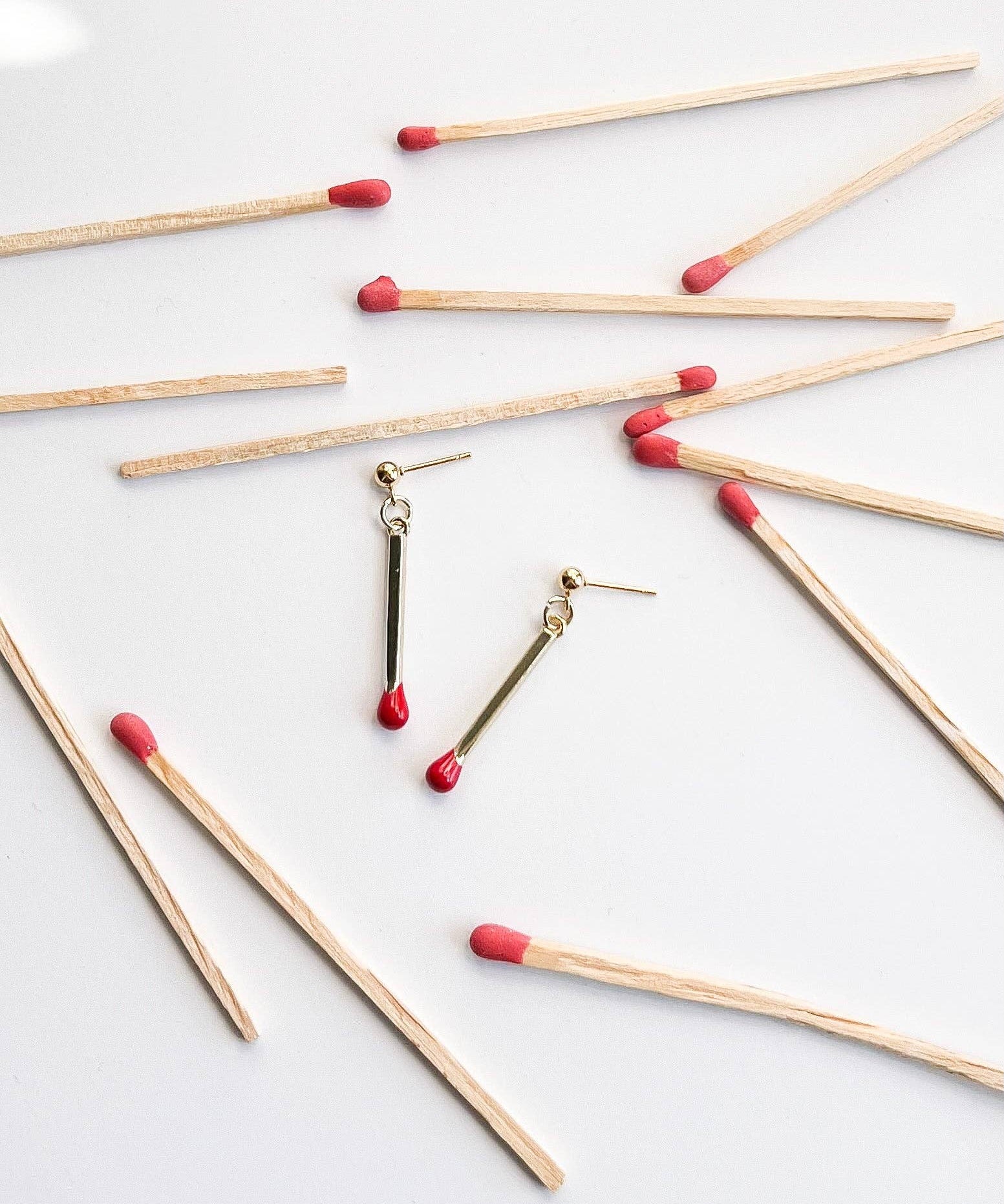 Matchstick Earrings