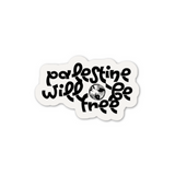 Palestine Will be Free B+W Sticker