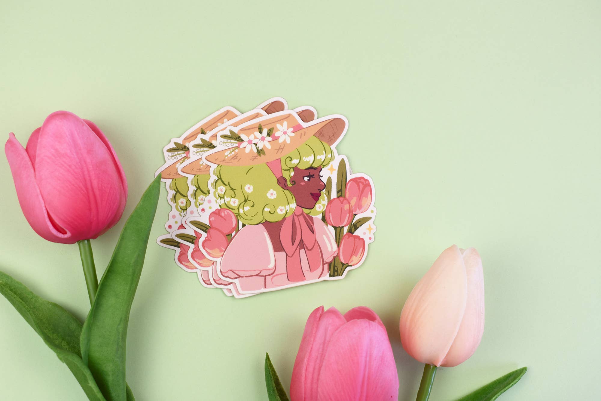 Brown is Magical Cottagecore Girl Sticker