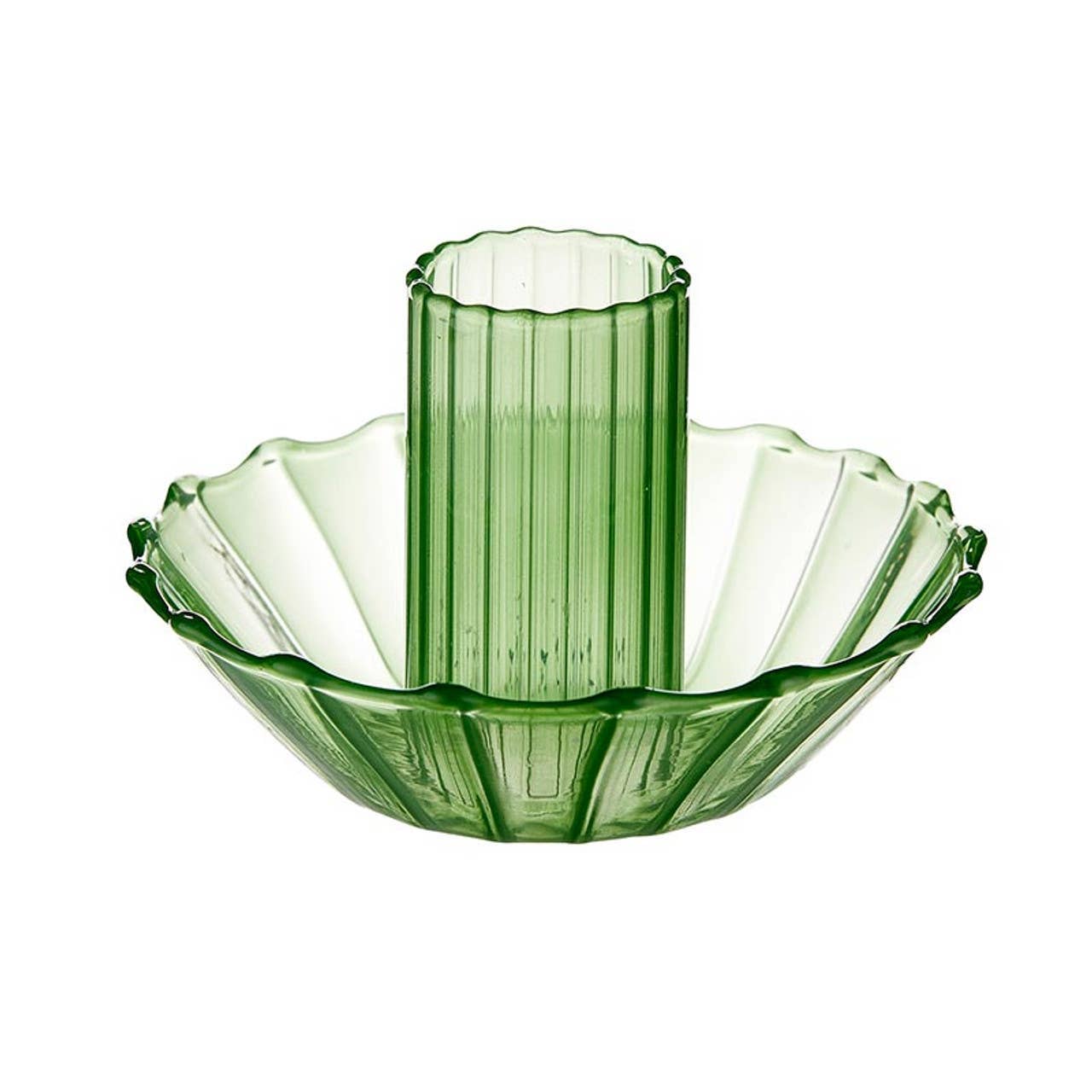 Hand Blown Glass Candle Holder