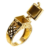 Heart Brass Poison Ring
