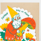 Thank You Gnome Die-Cut Letterpress Greeting Card By Phoebe Wahl