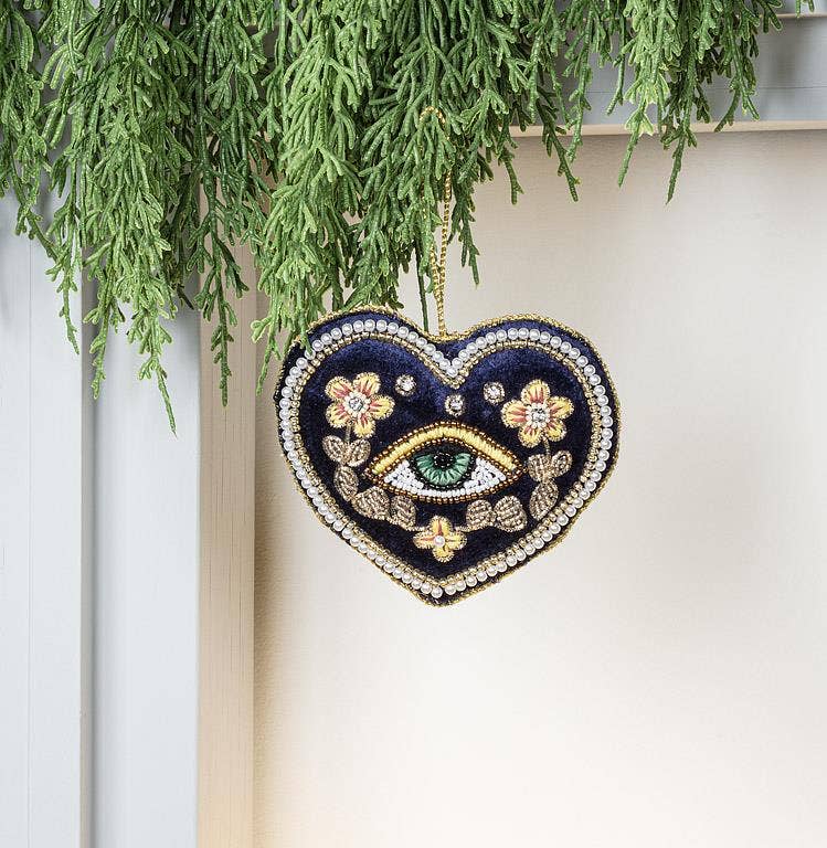 Eye Heart Bead Ornament