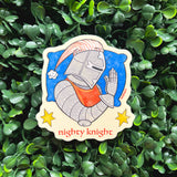Nighty Knight Medieval Waterproof Vinyl Sticker