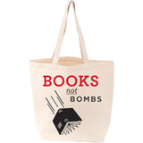 Books Not Bombs Cotton Tote Bag
