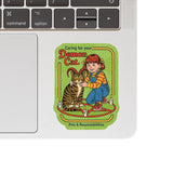 Caring for your Demon Cat Sticker