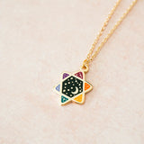 Rainbow Mini Cosmic Magen David