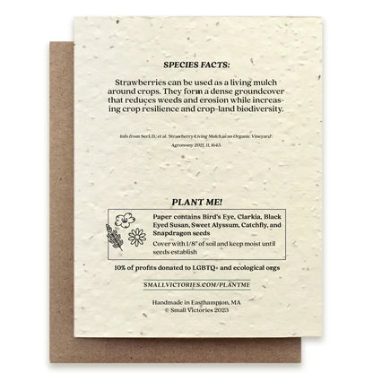 Strawberry Plantable Wildflower Seed Card