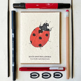 Seven-Spotted Ladybug Plantable Wildflower Seed Card